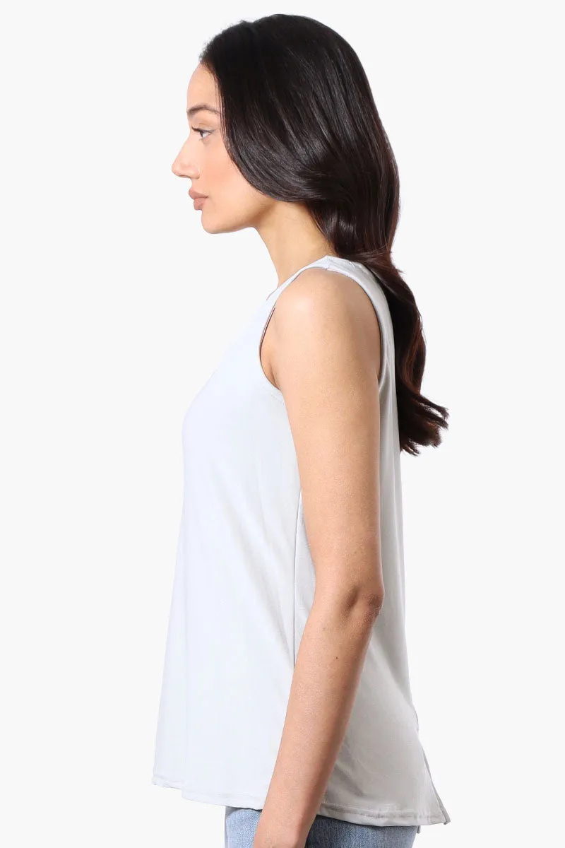 Beechers Brook Solid Square Neck Tank Top - Stone sold by Fairweather product image thumbnail 2