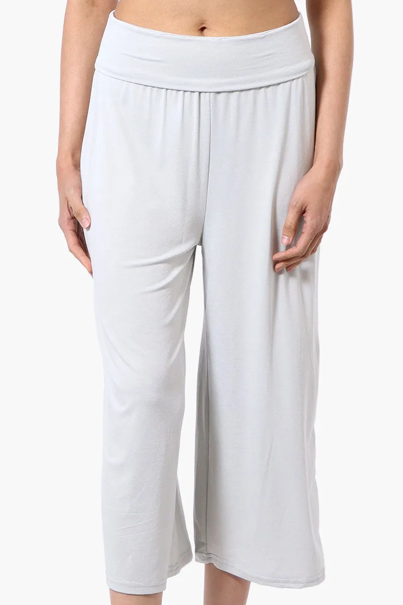 International INC Company Solid Fold Over Cropped Pants - Stone sold by Fairweather