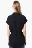 Stylexchange Vintage Cinched Waist Button Down Shirt - Black sold by Fairweather