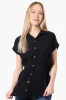 Stylexchange Vintage Cinched Waist Button Down Shirt - Black sold by Fairweather