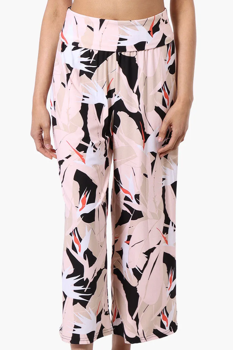 Beechers Brook Floral Fold Over Cropped Pants - Pink sold by Fairweather