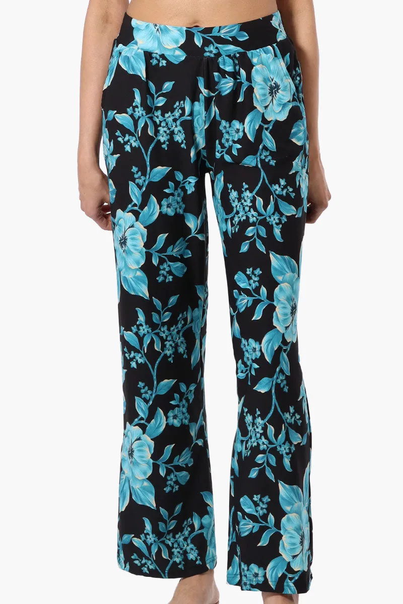 International INC Company Floral Wide Leg Pants - Black sold by Fairweather