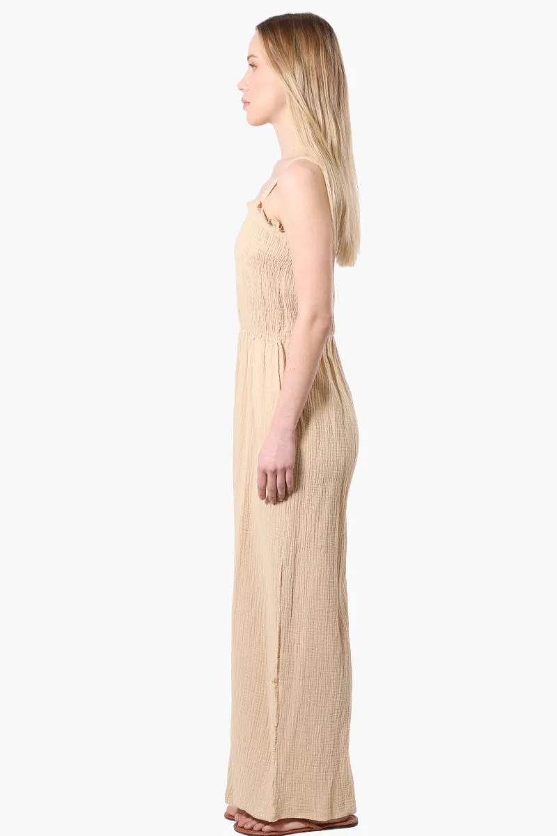 Impress Sleeveless Smocked Top Jumpsuit - Cream sold by Fairweather product image thumbnail 2