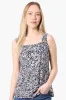 International INC Company Patterned Square Neck Tank Top - Black sold by Fairweather
