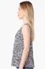 International INC Company Patterned Square Neck Tank Top - Black sold by Fairweather