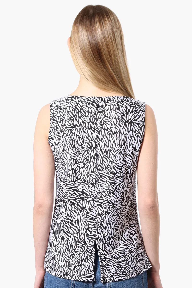 International INC Company Patterned Square Neck Tank Top - Black sold by Fairweather product image thumbnail 3