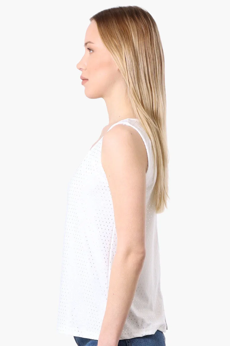 International INC Company Patterned Square Neck Tank Top - White sold by Fairweather product image thumbnail 2