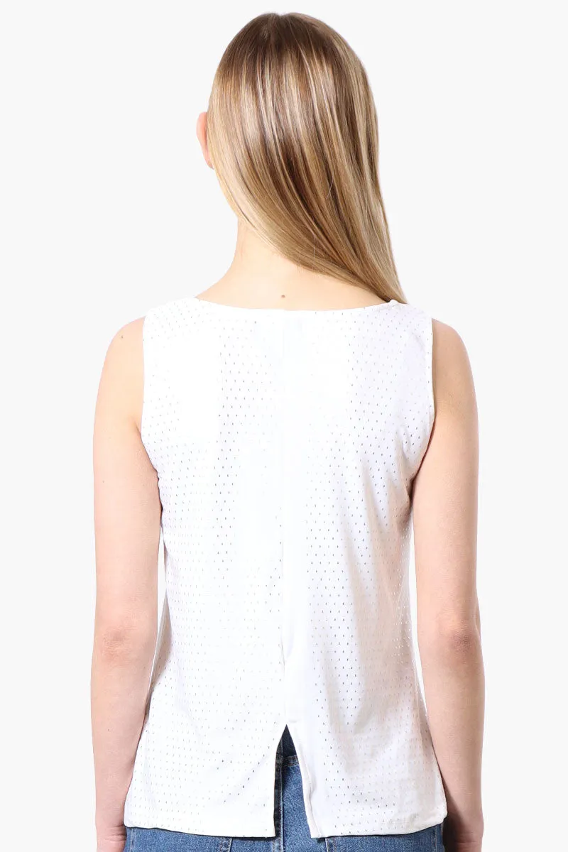 International INC Company Patterned Square Neck Tank Top - White sold by Fairweather product image thumbnail 3