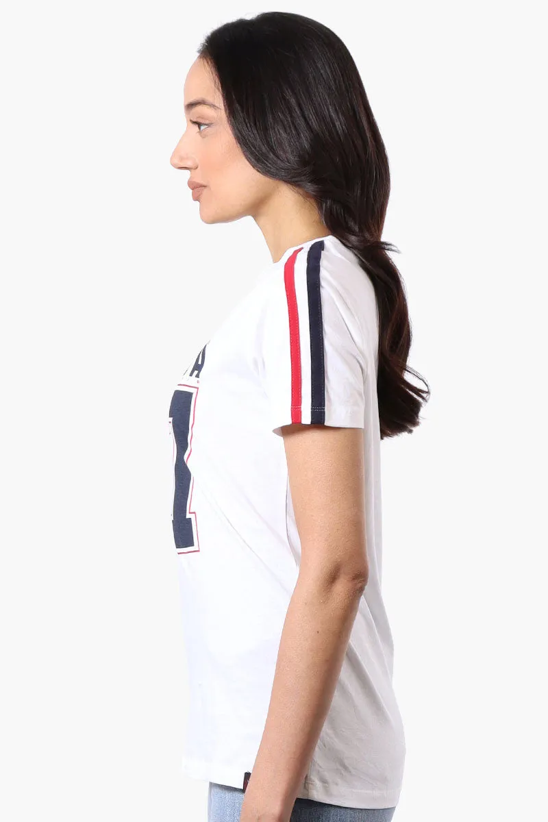 Canada Weather Gear 67 Print Stripe Detail Tee - White sold by Fairweather product image thumbnail 2