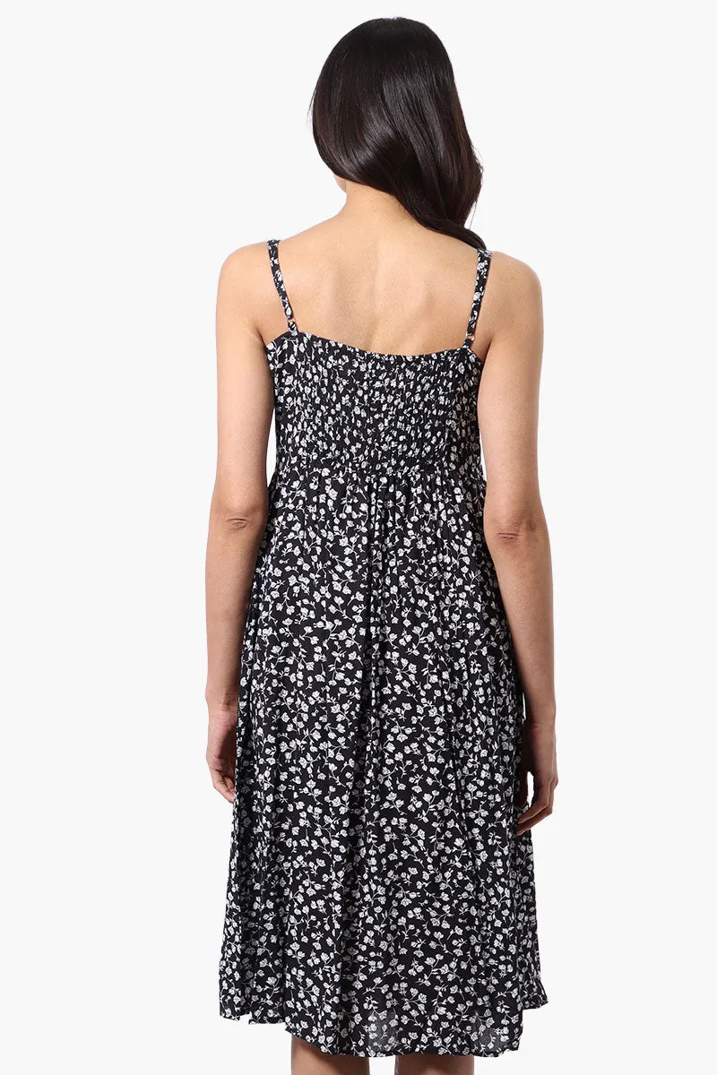 International INC Company Floral Button Down Midi Dress - Black sold by Fairweather product image thumbnail 3