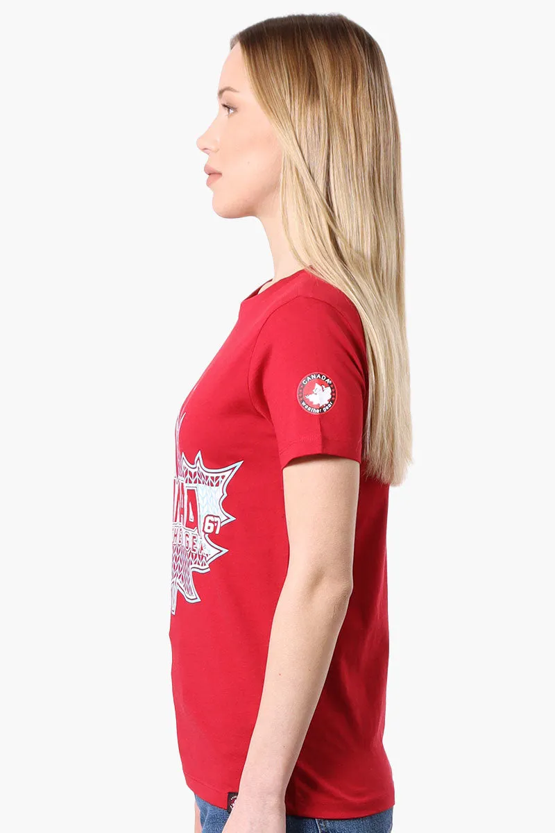 Canada Weather Gear Leaf Logo Print Tee - Red sold by Fairweather product image thumbnail 2