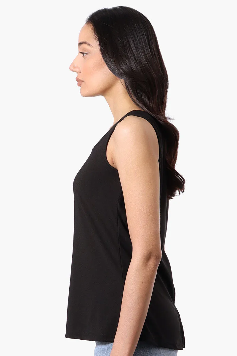 Beechers Brook Solid Square Neck Tank Top - Black sold by Fairweather product image thumbnail 2