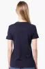 Canada Weather Gear Moose Print V-Neck Tee - Navy sold by Fairweather