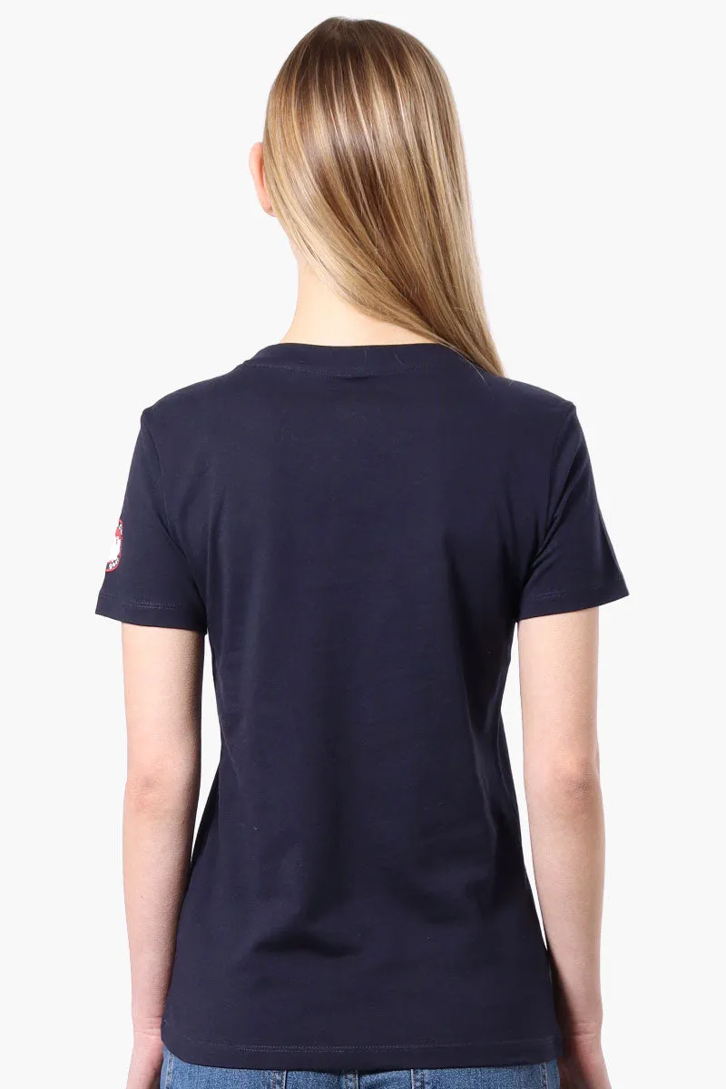 Canada Weather Gear Moose Print V-Neck Tee - Navy sold by Fairweather product image thumbnail 3