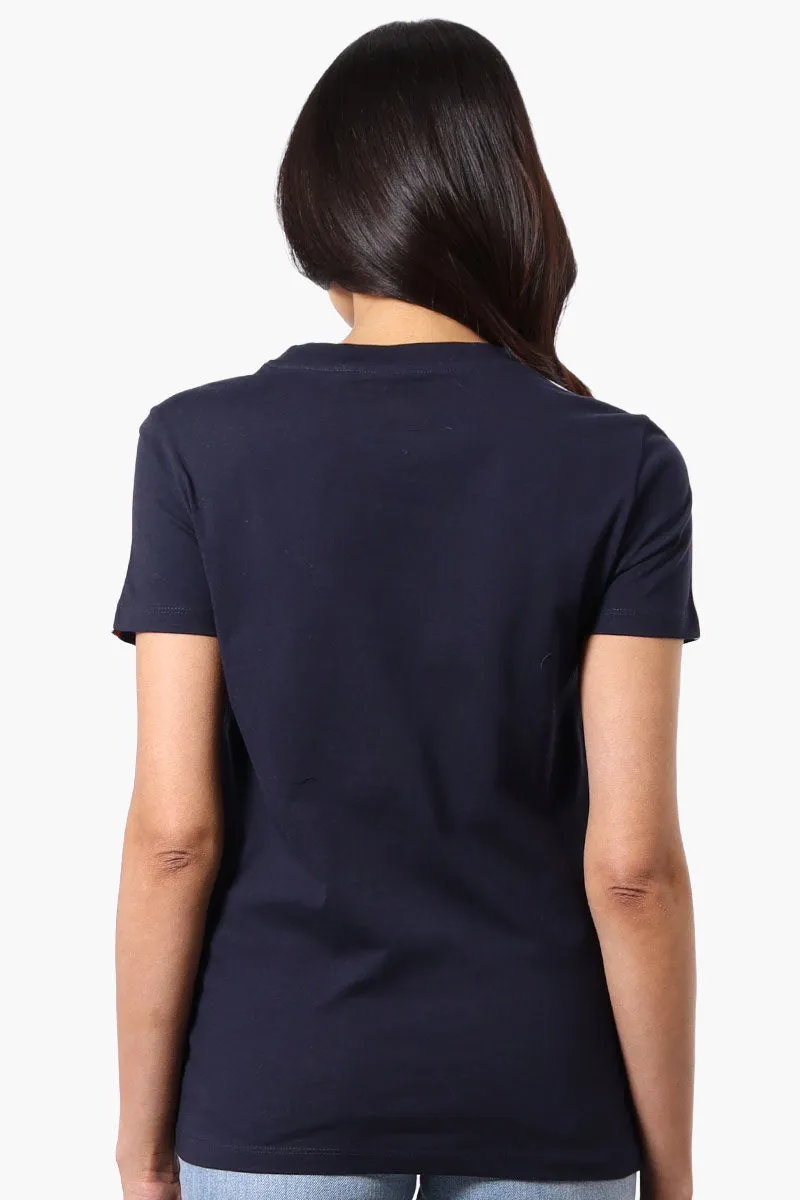 Canada Weather Gear 67 Print Stripe Detail Tee - Navy sold by Fairweather product image thumbnail 3