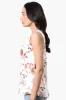 International INC Company Floral Square Neck Tank Top - White sold by Fairweather