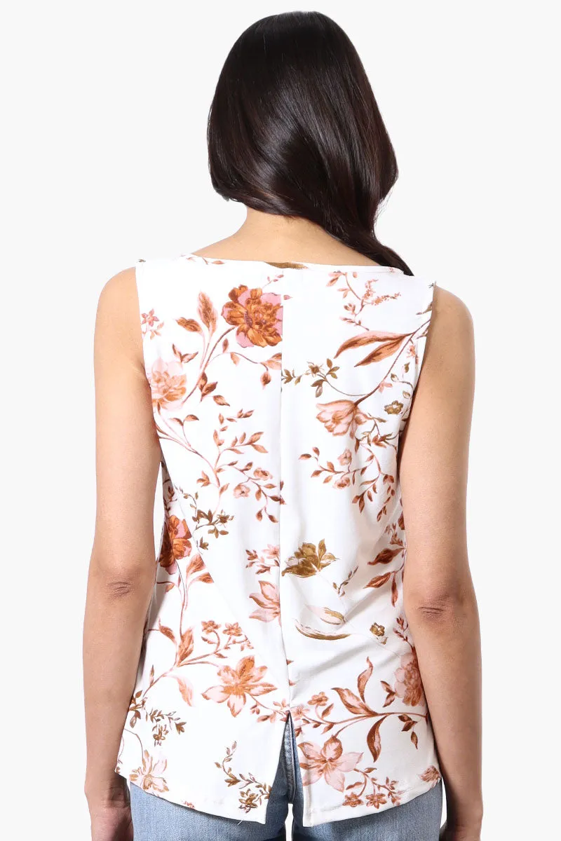 International INC Company Floral Square Neck Tank Top - White sold by Fairweather product image thumbnail 3