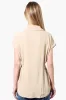 Stylexchange Vintage Cinched Waist Button Down Shirt - Cream sold by Fairweather
