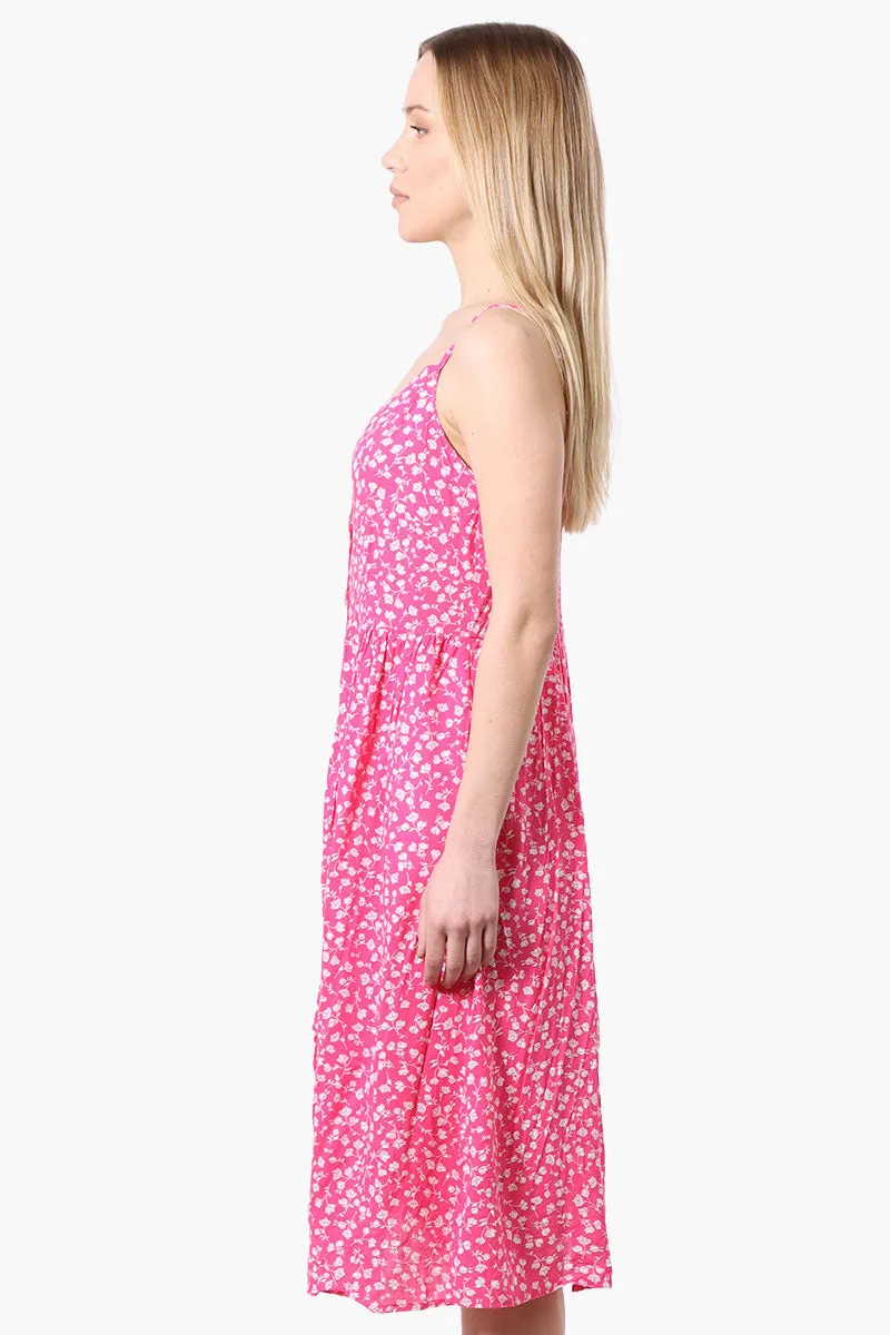 International INC Company Floral Button Down Midi Dress - Pink sold by Fairweather product image thumbnail 2