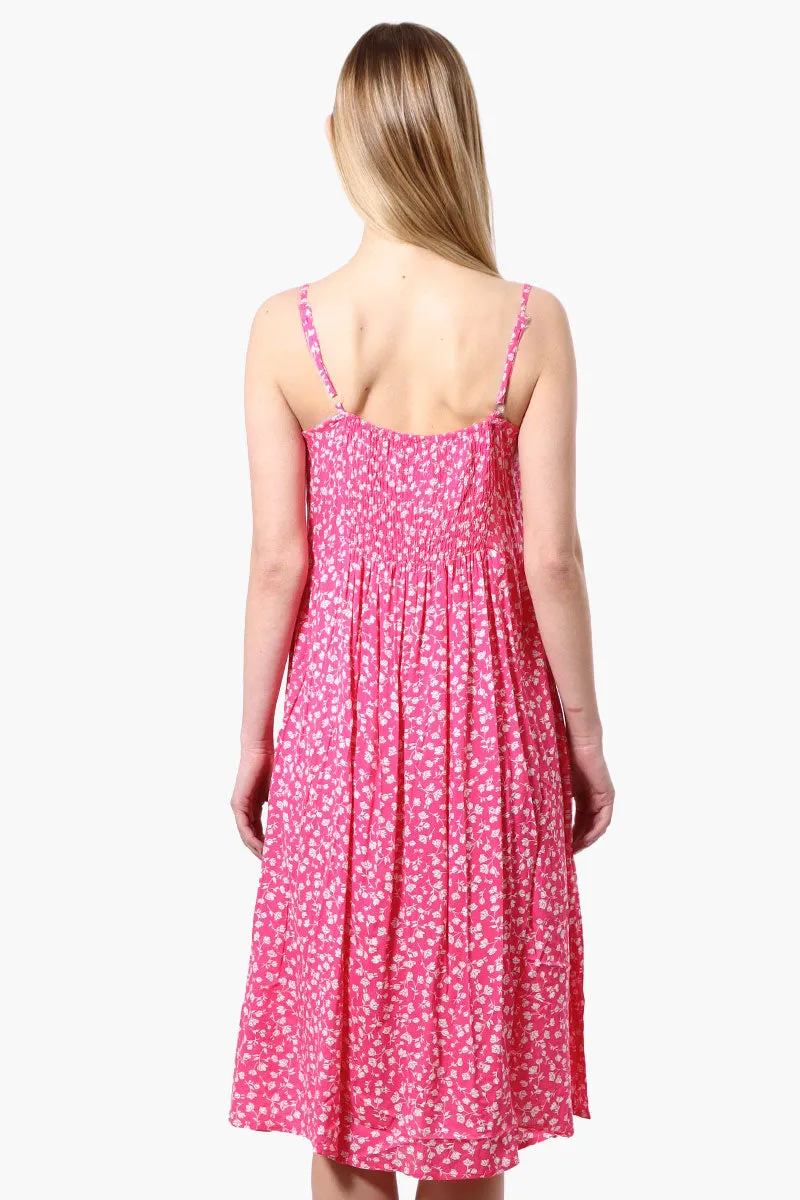 International INC Company Floral Button Down Midi Dress - Pink sold by Fairweather product image thumbnail 3