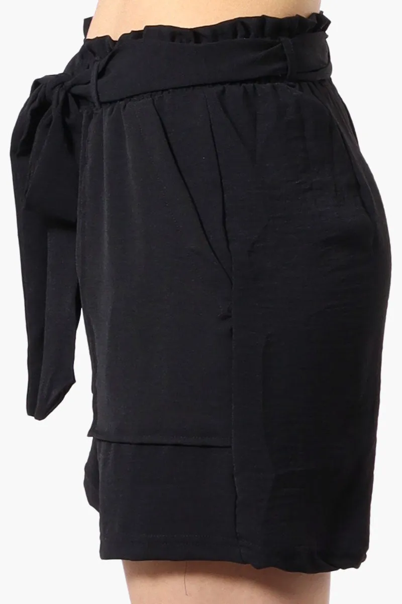 Stylexchange Vintage Solid Belted Shorts - Black sold by Fairweather product image thumbnail 2
