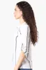 Beechers Brook Striped Roll Up Sleeve Half Zip Shirt - White sold by Fairweather