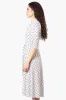Beechers Brook Patterned Button Up Belted Midi Dress - White sold by Fairweather