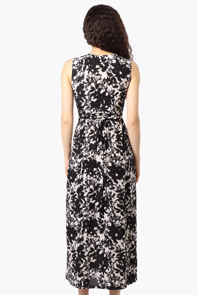 Beechers Brook Floral Padded Crossover Maxi Dress - Beige sold by Fairweather product image thumbnail 3