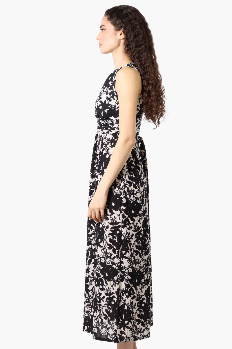 Beechers Brook Floral Padded Crossover Maxi Dress - Beige sold by Fairweather product image thumbnail 2