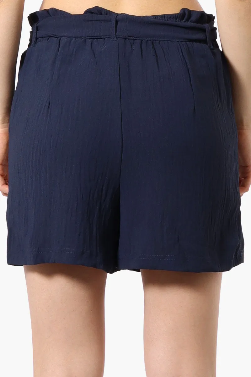 Urbanology Solid Belted Shorts - Navy sold by Fairweather product image thumbnail 3