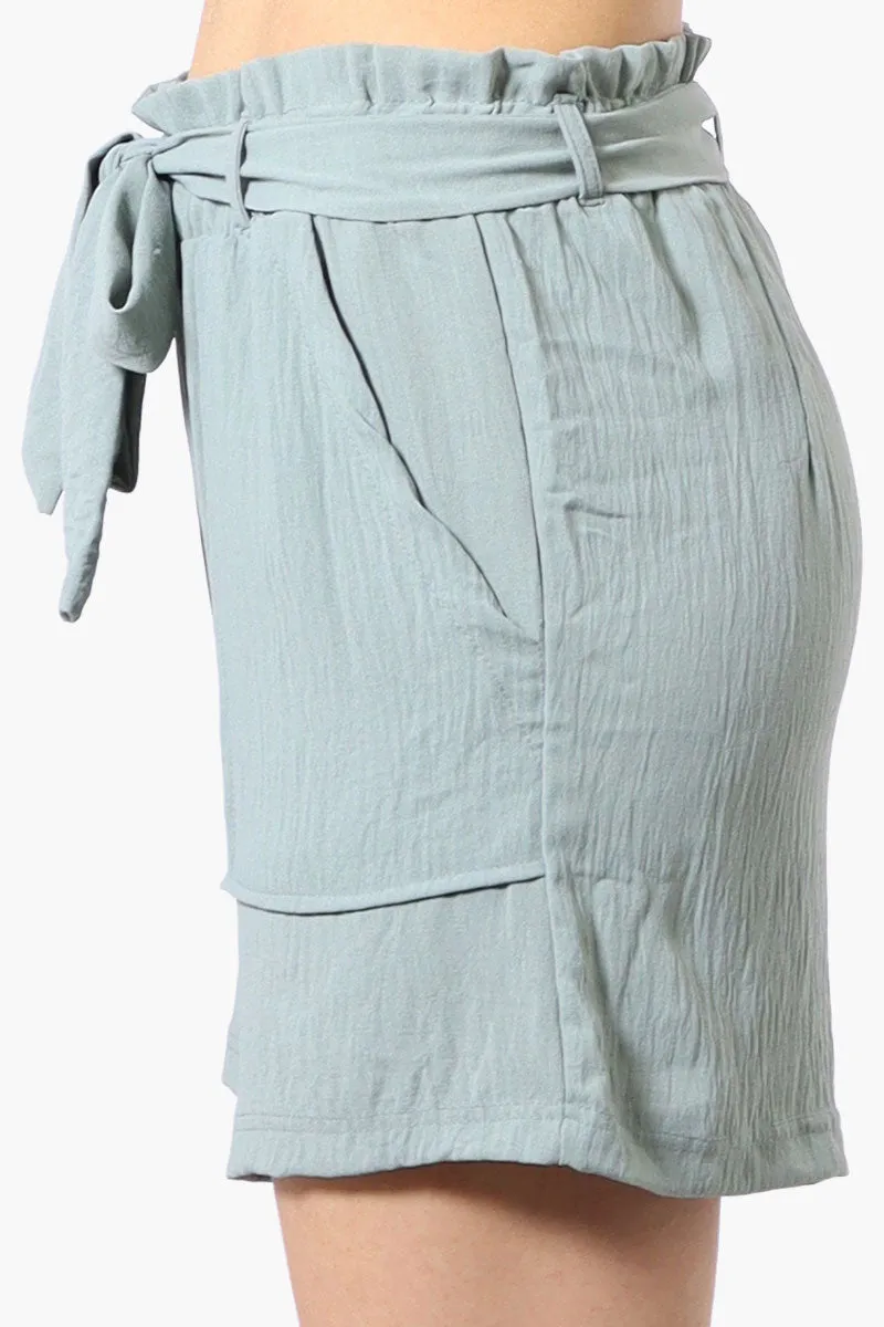 Urbanology Solid Belted Shorts - Mint sold by Fairweather product image thumbnail 2