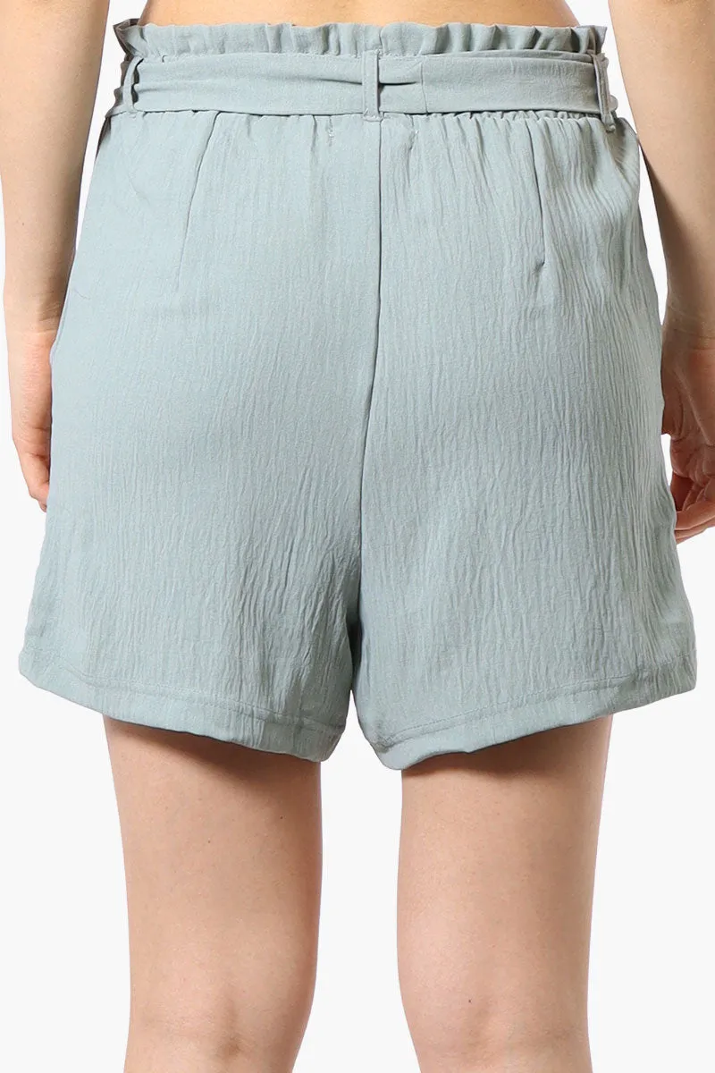 Urbanology Solid Belted Shorts - Mint sold by Fairweather product image thumbnail 3