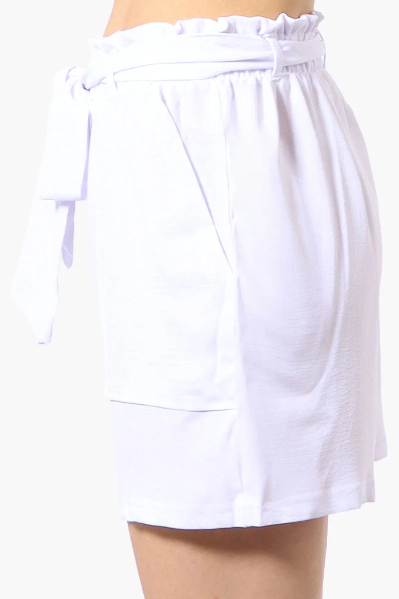 Stylexchange Vintage Solid Belted Shorts - White sold by Fairweather product image thumbnail 2