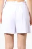 Stylexchange Vintage Solid Belted Shorts - White sold by Fairweather