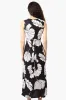 Beechers Brook Floral Padded Crossover Maxi Dress - Black sold by Fairweather