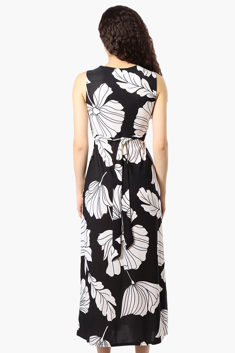 Beechers Brook Floral Padded Crossover Maxi Dress - Black sold by Fairweather product image thumbnail 3