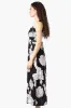 Beechers Brook Floral Padded Crossover Maxi Dress - Black sold by Fairweather