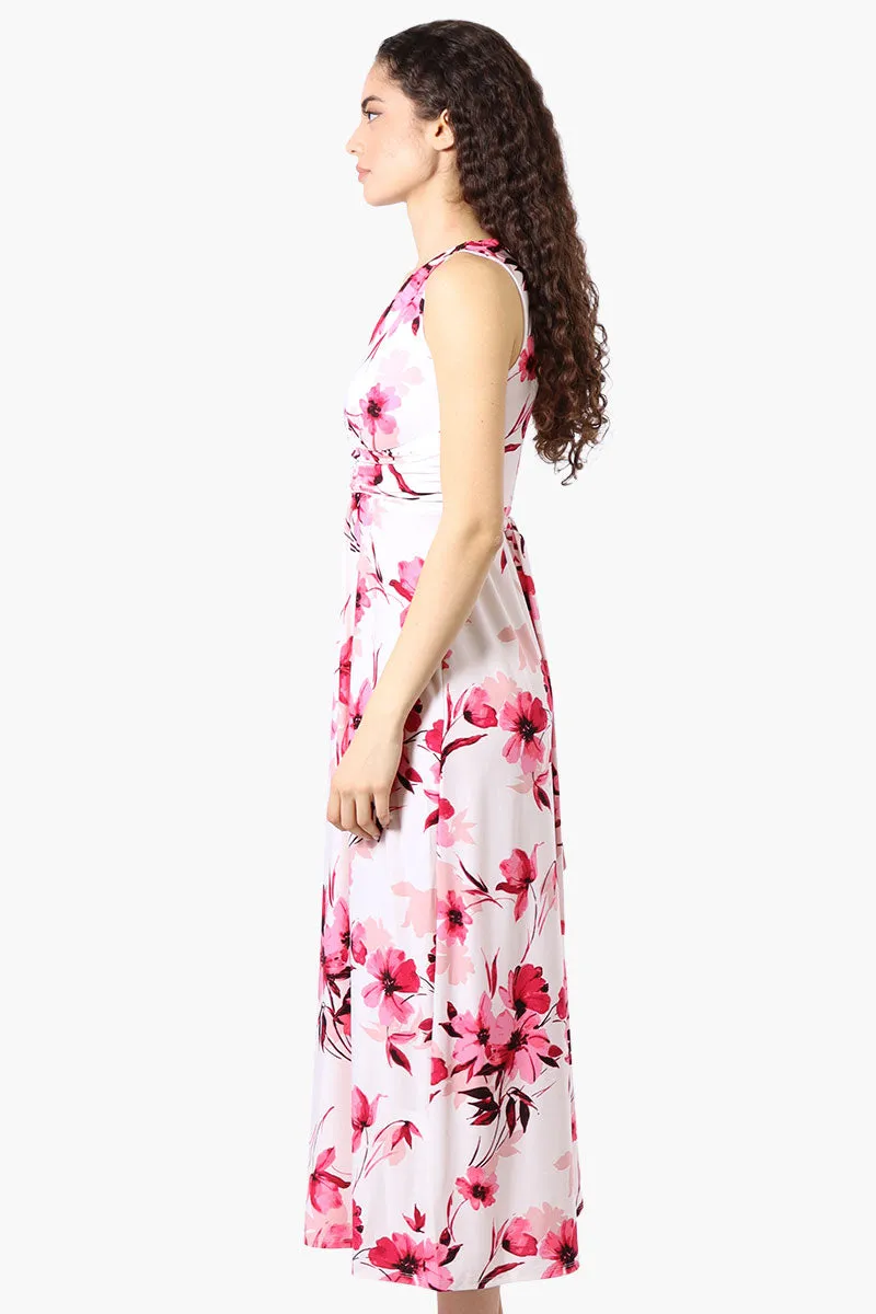 Beechers Brook Floral Padded Crossover Maxi Dress - White sold by Fairweather product image thumbnail 2