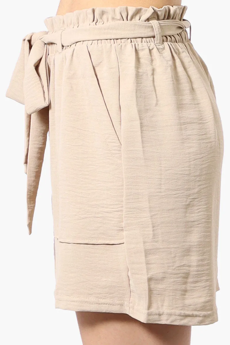 Stylexchange Vintage Solid Belted Shorts - Beige sold by Fairweather product image thumbnail 2