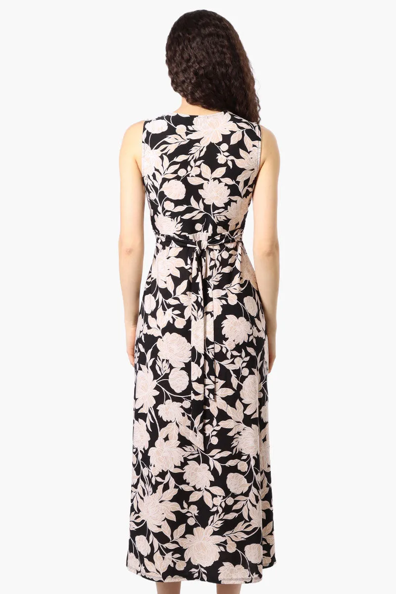 Beechers Brook Floral Padded Crossover Maxi Dress - Black sold by Fairweather product image thumbnail 3