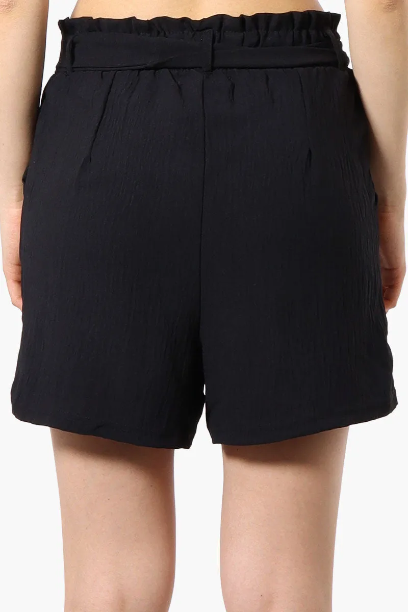 Urbanology Solid Belted Shorts - Black sold by Fairweather product image thumbnail 3