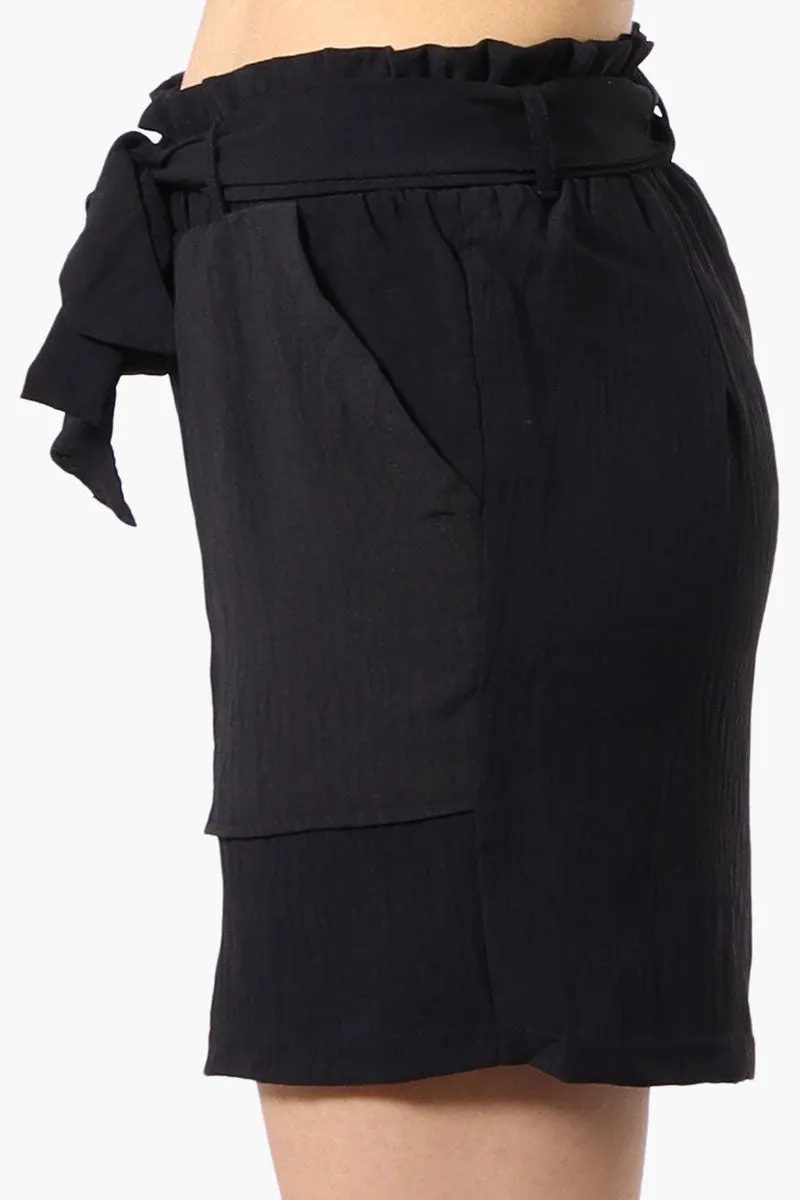 Urbanology Solid Belted Shorts - Black sold by Fairweather product image thumbnail 2