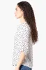 Beechers Brook Patterned Roll Up Sleeve Henley Shirt - White sold by Fairweather