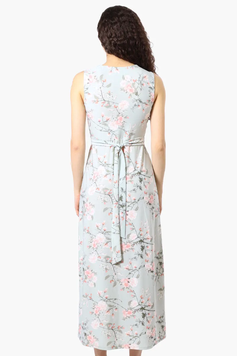 Beechers Brook Floral Padded Crossover Maxi Dress - Mint sold by Fairweather product image thumbnail 3