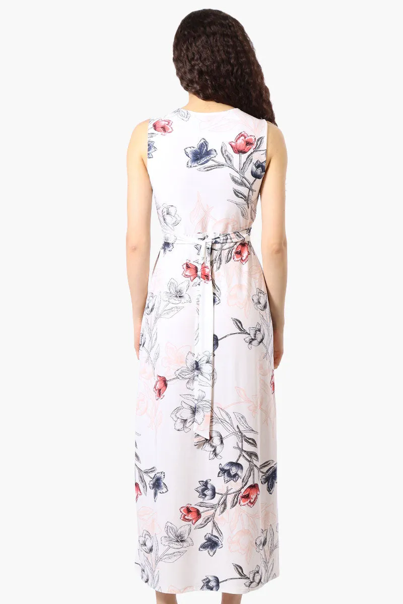 Beechers Brook Floral Padded Crossover Maxi Dress - White sold by Fairweather product image thumbnail 3