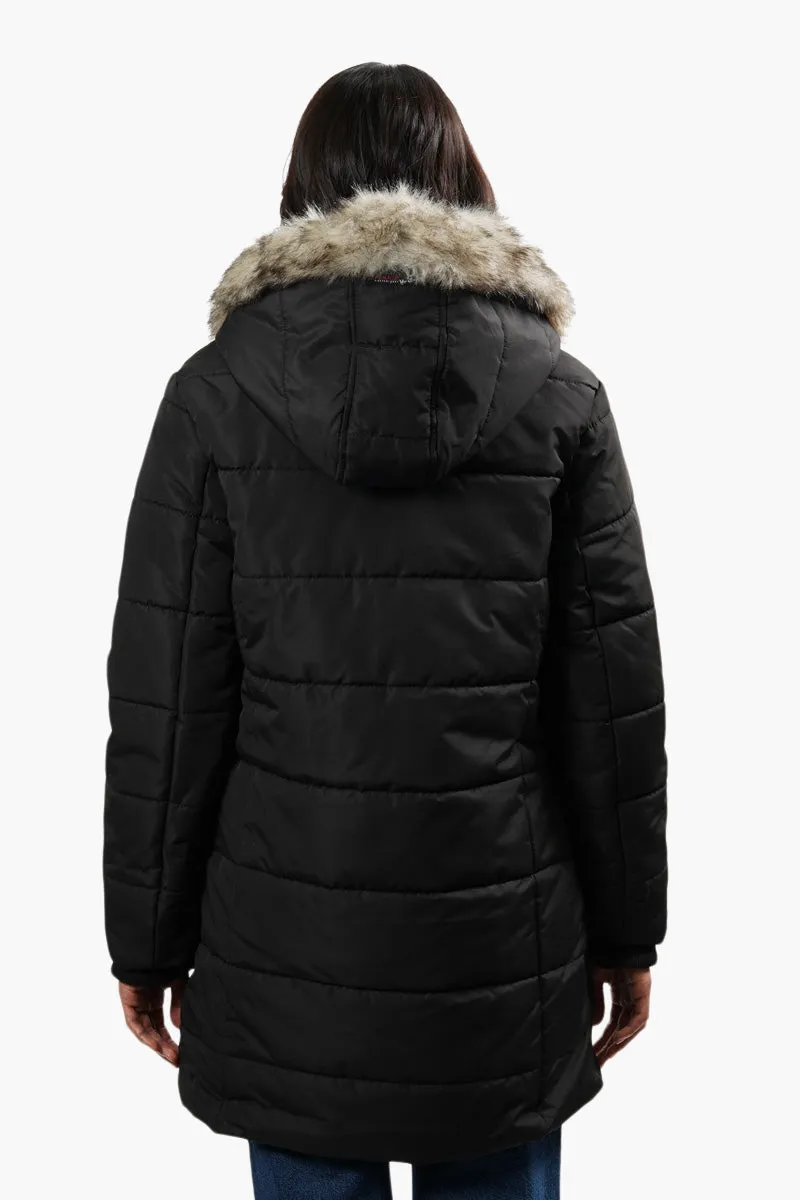 Canada Weather Gear Vegan Fur Puffer Parka Jacket - Black sold by Fairweather product image thumbnail 4