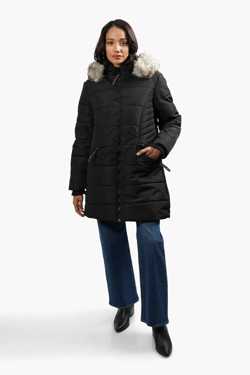 Canada Weather Gear Vegan Fur Puffer Parka Jacket - Black sold by Fairweather product image thumbnail 2