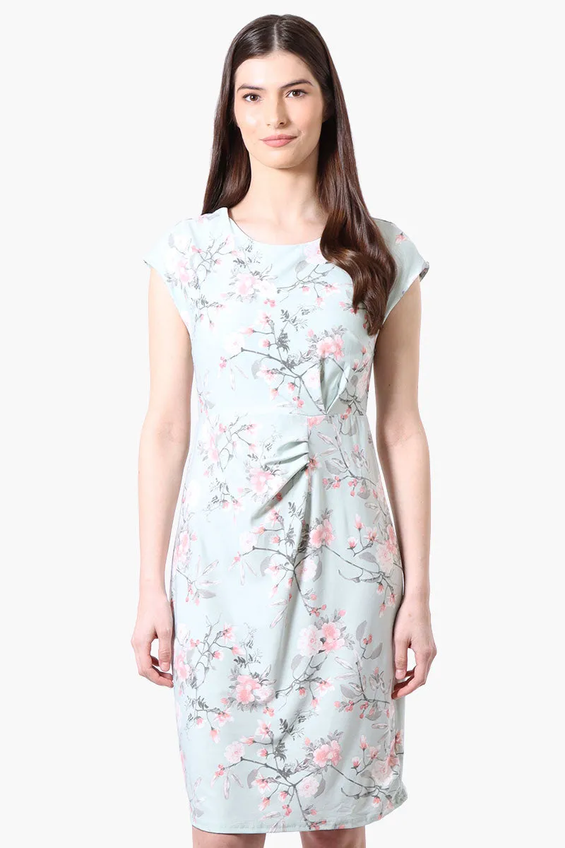 International INC Company Floral Cap Sleeve Cocktail Dress - Mint sold by Fairweather