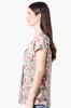 International INC Company Floral Short Sleeve Blouse - Olive sold by Fairweather