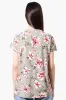 International INC Company Floral Short Sleeve Blouse - Olive sold by Fairweather